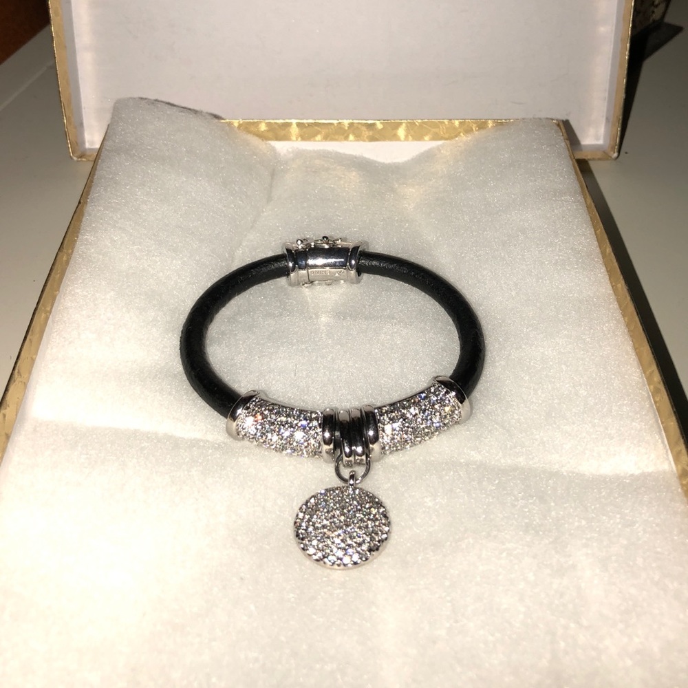Brighton rope/silver charm bracelet